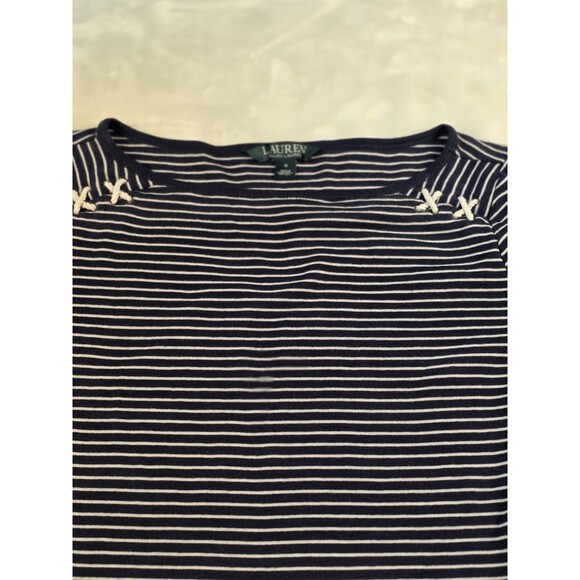 Ralph Lauren Women's Small Blue And White Blouse - Picture 9 of 9